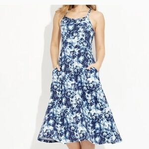 Pact Blue Tie Dye Midi Dress Size XS